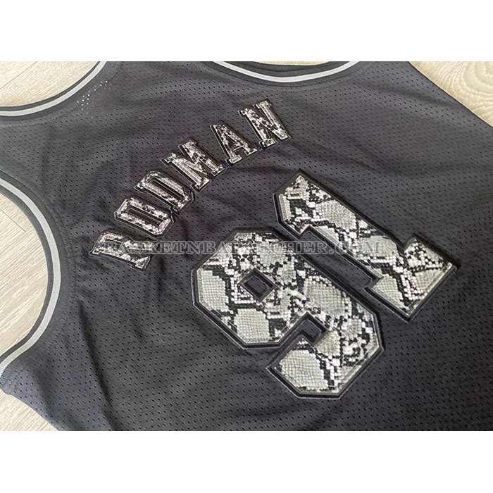 Maillot Chicago Bulls Dennis Rodman NO 91 Mitchell & Ness 1997-98 Noir1